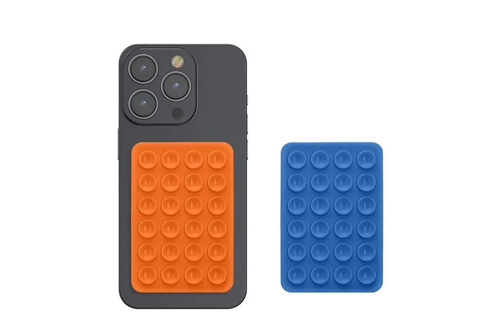 kwmobile Popsockets 2x Silikon Saugnapf Handyhalterung - Handy Halter selbstklebend, (2-tlg., 5,5 x 8cm Universal Halterung für Handyhüllen)
