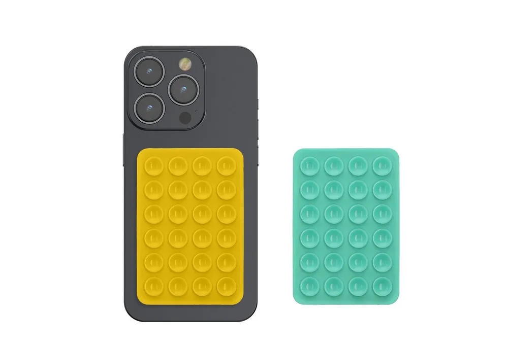 kwmobile Popsockets 2x Silikon Saugnapf Handyhalterung - Handy Halter selbstklebend, (2-tlg., 5,5 x 8cm Universal Halterung für Handyhüllen)
