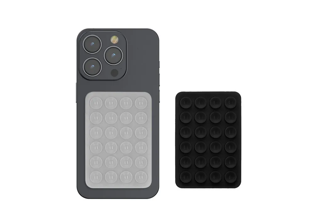 kwmobile Popsockets 2x Silikon Saugnapf Handyhalterung - Handy Halter selbstklebend, (2-tlg., 5,5 x 8cm Universal Halterung für Handyhüllen)