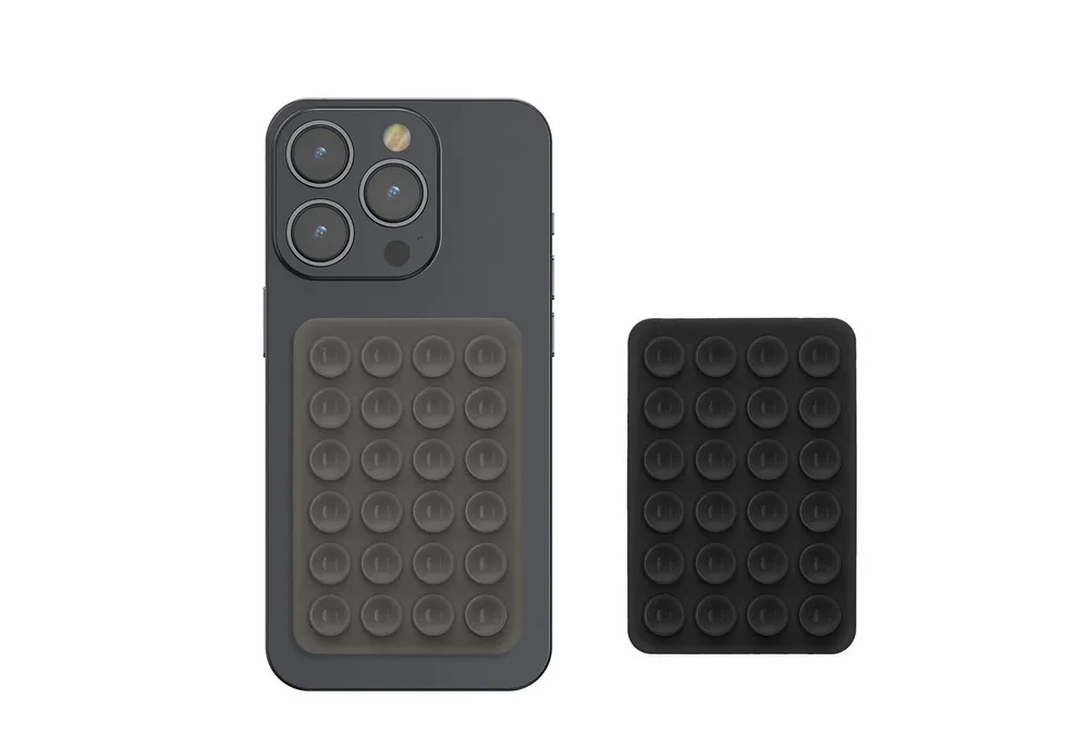 kwmobile Popsockets 2x Silikon Saugnapf Handyhalterung - Handy Halter selbstklebend, (2-tlg., 5,5 x 8cm Universal Halterung für Handyhüllen)