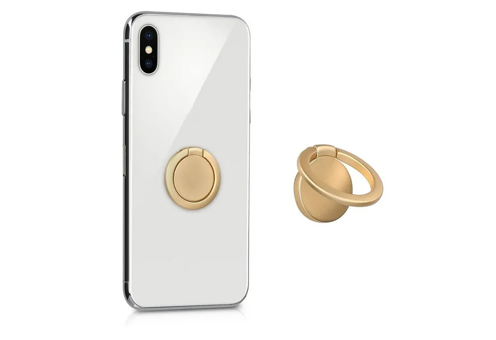 kwmobile Popsockets Metall-Smartphone-Ringhalter - 360° drehbar, mit Standfunktion, (1-tlg., Smartphone Fingerhalter)
