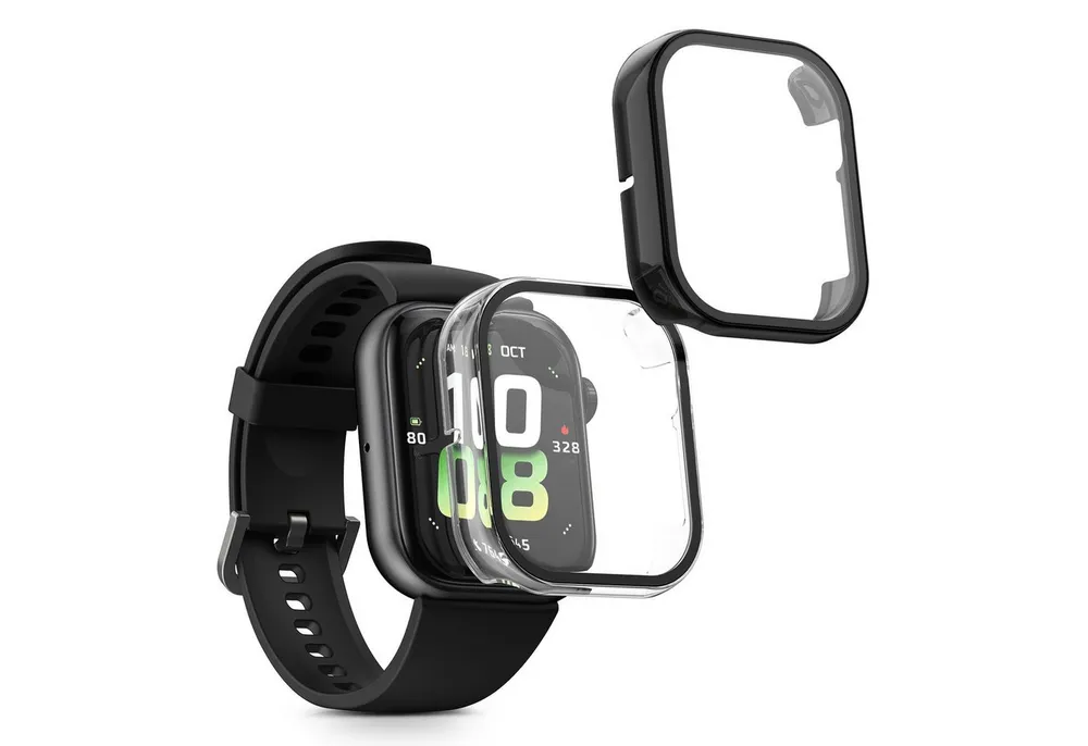 kwmobile Smartphone-Hülle 2x Glas Hülle für HONOR Watch 5, Schutzhülle Fullbody Fitnesstracker Case Set aus Glas