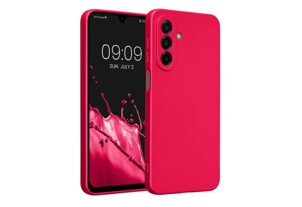 kwmobile Smartphone-Hülle Handyhülle für Samsung Galaxy A17 4G / 5G Hülle, weiche Silikon Case metallisch schimmernd - Schutzhülle Cover