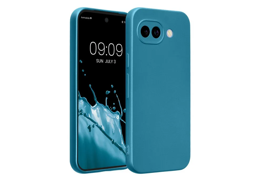 kwmobile Smartphone-Hülle Handyhülle für Google Pixel 10a Hülle, weiche Silikon Case metallisch schimmernd - Schutzhülle Cover
