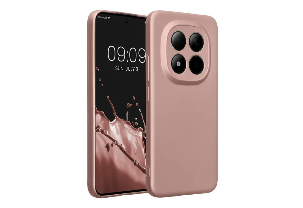 kwmobile Smartphone-Hülle Handyhülle für Xiaomi Redmi Note 15 Pro+ 5G / Poco M8 Pro 5G Hülle, weiche Silikon Case metallisch schimmernd - Schutzhülle Cover