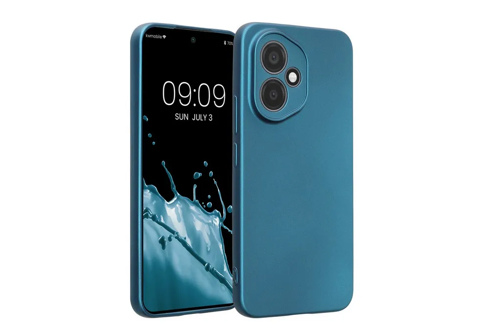 kwmobile Smartphone-Hülle Handyhülle für HONOR 400, Silikon Case metallisch schimmernd - Soft Hülle - Handy Cover