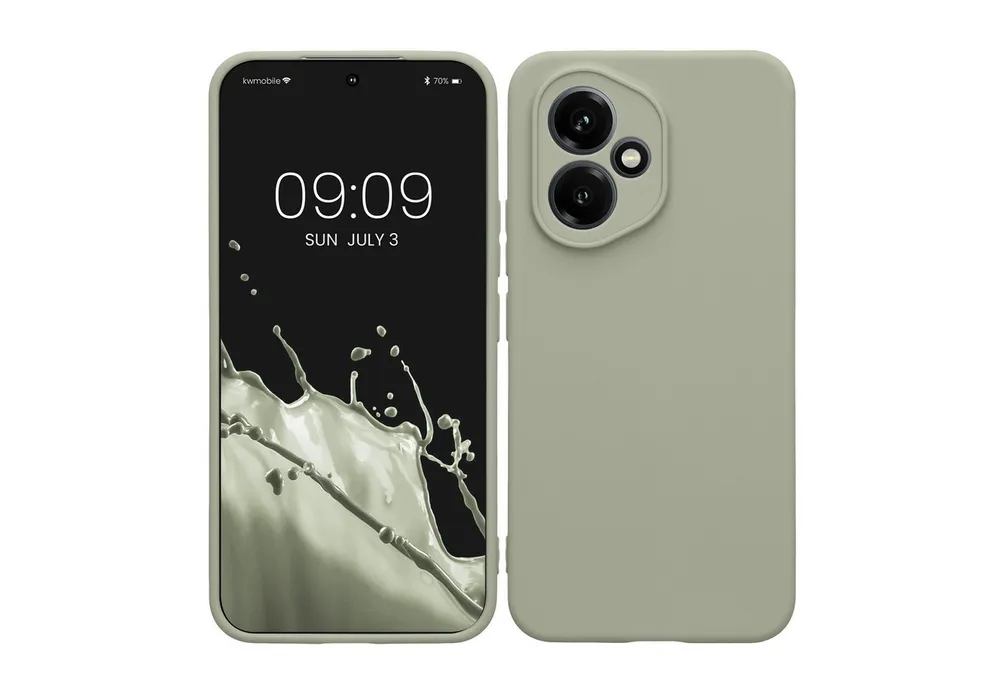 kwmobile Smartphone-Hülle Hülle für HONOR 400, Backcover Silikon - Soft Handyhülle - Handy Case in Graugrün