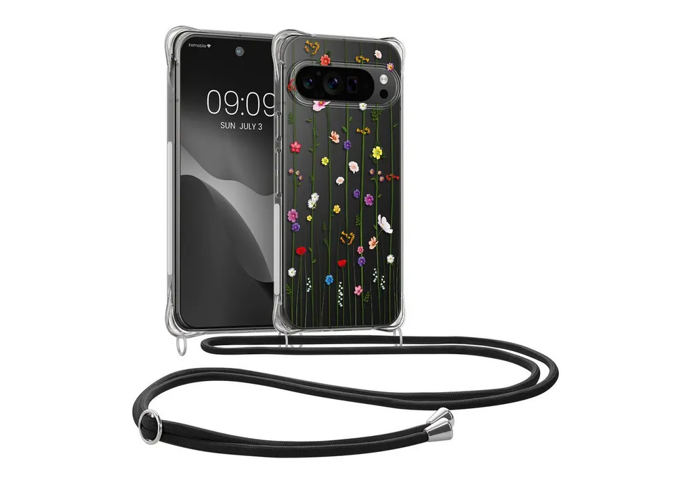 kwmobile Smartphone-Hülle Hülle für Google Pixel 10, Silikon Handyhülle mit Kette - Handykette Handyband