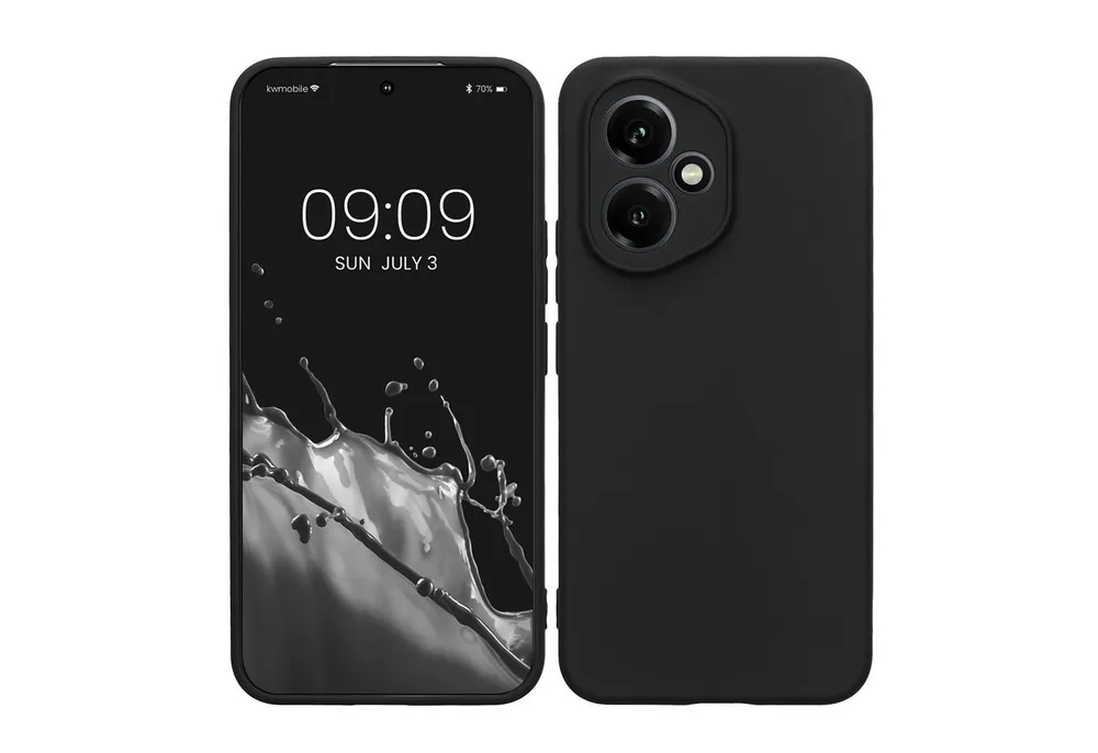 kwmobile Smartphone-Hülle Hülle für HONOR 400, Backcover Silikon - Soft Handyhülle - Handy Case in Schwarz matt