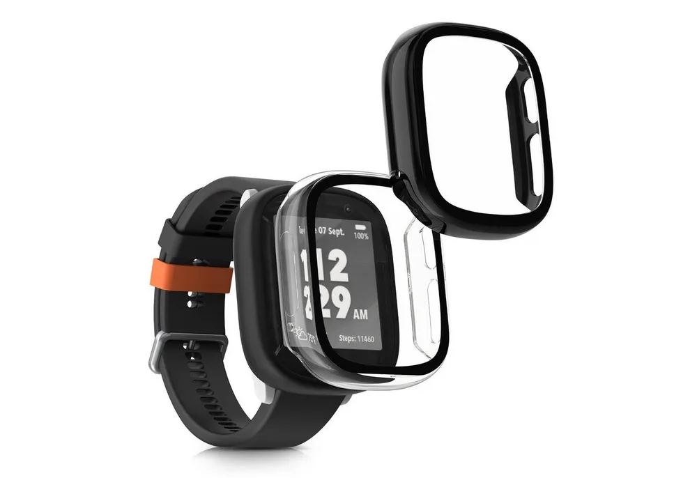 kwmobile Smartwatch-Hülle 2x Glas Hülle für Xplora X6 Play, Schutzhülle Fullbody Fitnesstracker Case Set aus Glas