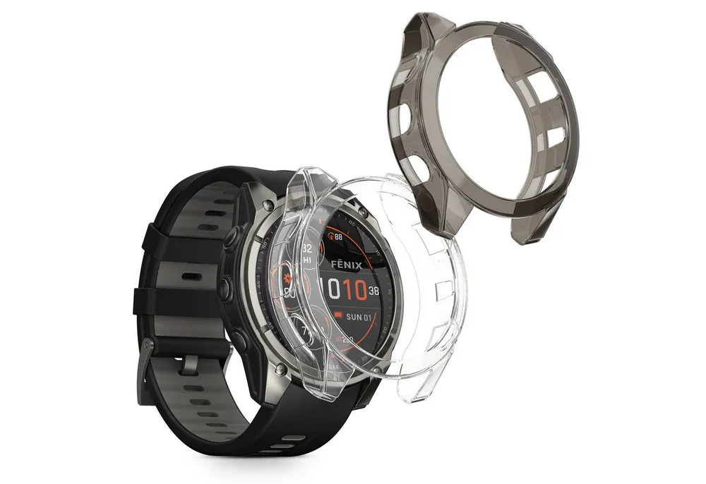 kwmobile Smartwatch-Hülle 2x Schutzhülle für Garmin Fenix 8 51mm, Fitness Tracker Gehäuse Hülle klar