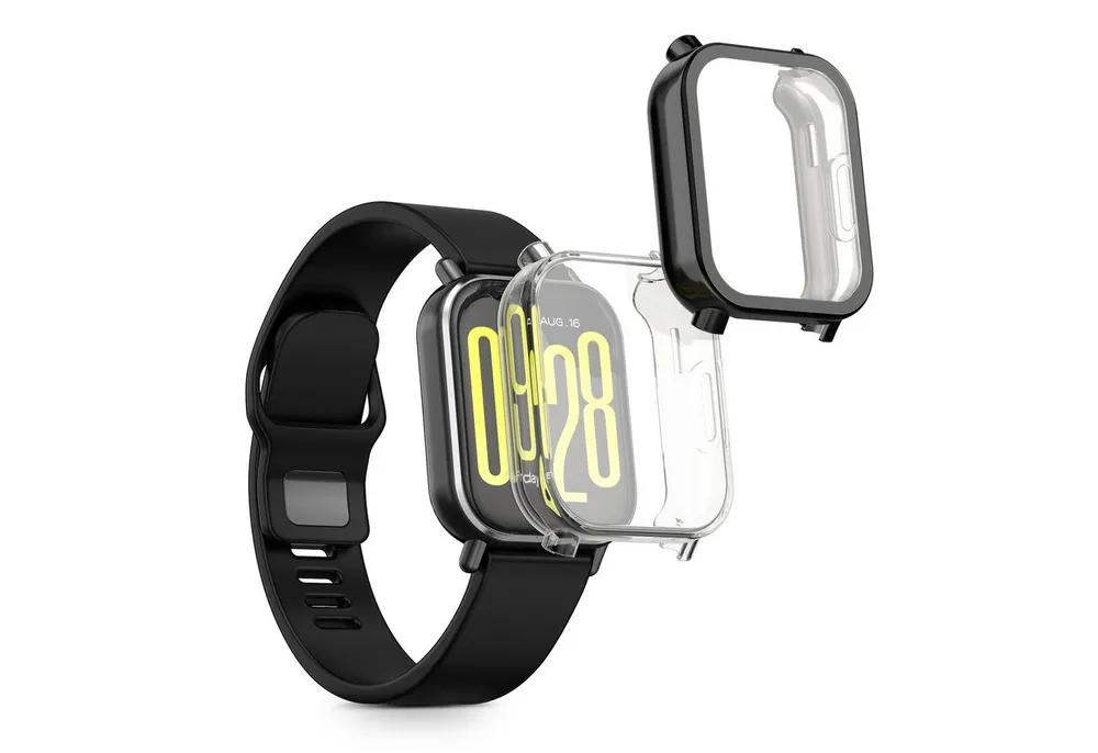 kwmobile Smartwatch-Hülle 2x Silikon Hülle für Xiaomi Redmi Watch 5 Active, Schutzhülle Fullbody Display Cover Set aus Silikon