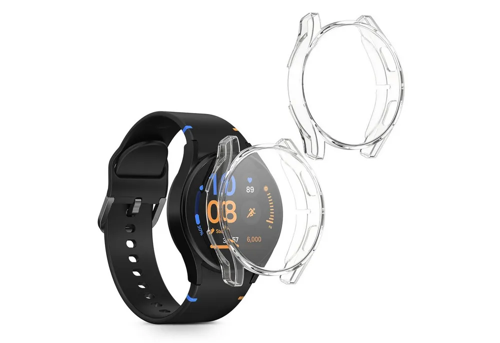 kwmobile Smartwatch-Hülle 2x Silikon Hülle für Samsung Galaxy Watch FE 40mm, Schutzhülle Fullbody Display Cover Set aus Silikon