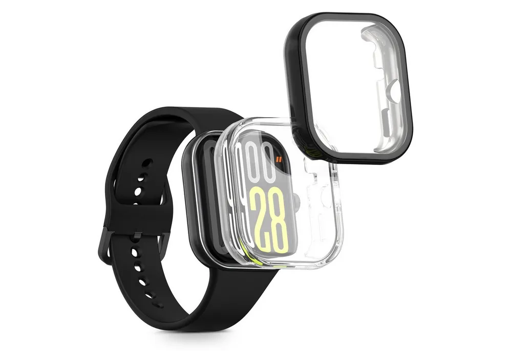 kwmobile Smartwatch-Hülle 2x Silikon Hülle für Xiaomi Redmi Watch 5 / Redmi Watch5 eSIM, Schutzhülle Fullbody Display Cover Set aus Silikon