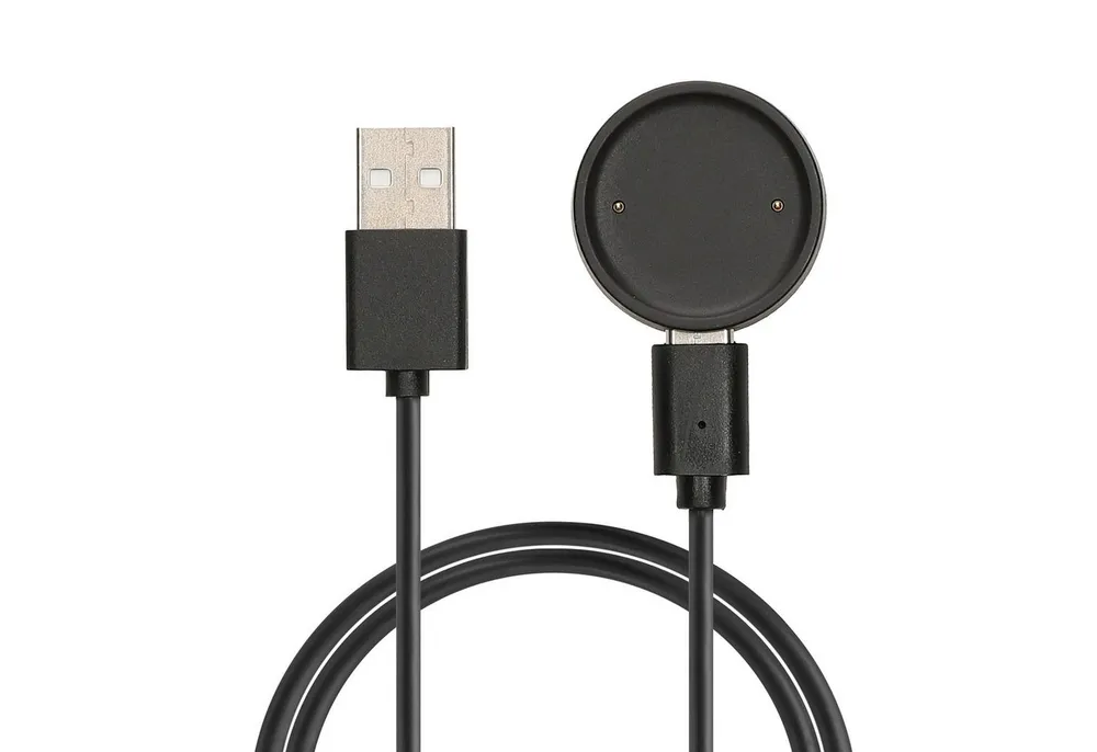 kwmobile Smartwatch-Hülle Smartwatch Ladekabel für Amazfit Bip 6 / Amazfit Active 2 (A2437), USB Ladekabel für Smartwatch Aufladekabel - Fitnesstracker Ersatzkabel