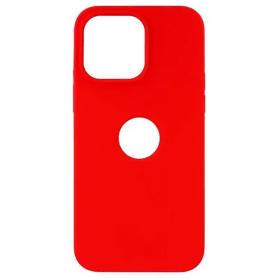 Ultraweiche Logo-Schutzhülle Mikrofaser Antirutsch für iPhone 14 Pro Max