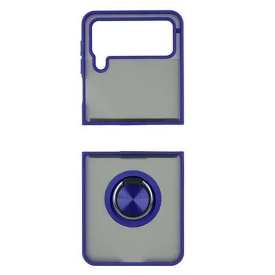 Handyhülle Acryl mit Ring Dunkelblau für Samsung Galaxy Z Flip4