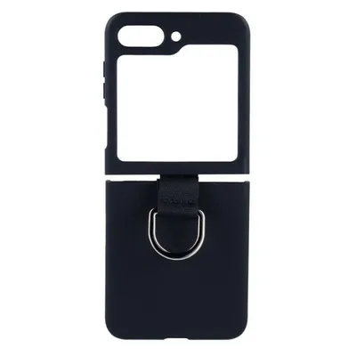 Ultraweiche Huelle mit Ring Schwarz fuer Samsung Galaxy Z Flip 5