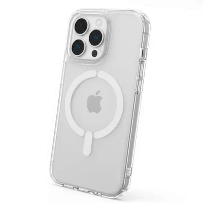 Transparente Hülle mit Logo, MagSafe-kompatibel für iPhone 15 Pro Max