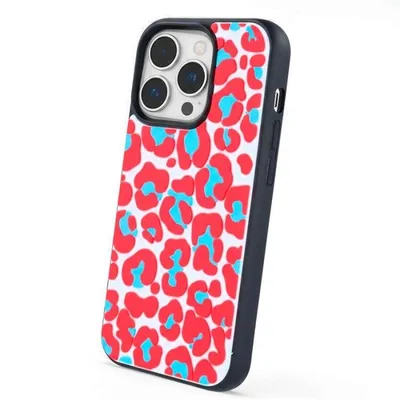 Funda für Smartphone Design Engomado Leopard Rot Silikon Stoßfest für iPhone 14 Pro