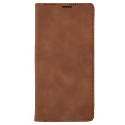 Funda für Smartphone Book Premium Braun Kunstleder für Xiaomi Poco C65