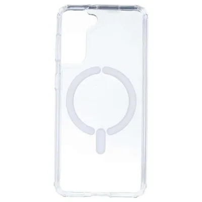 Transparente Hülle mit Logo MagSafe-kompatibel für Samsung Galaxy S21 FE