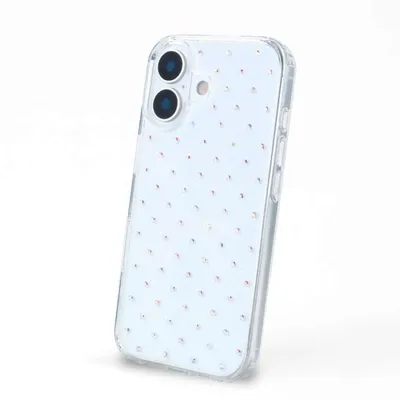 Glänzende stoßfeste TPU-Silikonhülle transparent mit verstärkten Kanten für iPhone 16