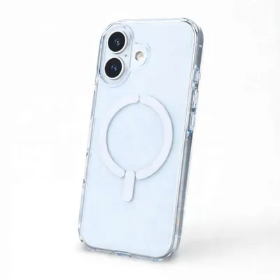 Transparente Schutzhülle mit Logo, MagSafe-kompatibel für iPhone 16, Premium-Schutz