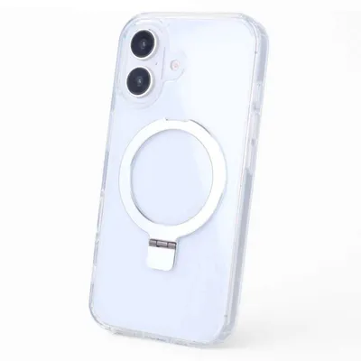 Transparente MagSafe Hülle mit Ring stoßfest Silikon TPU für iPhone 16