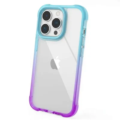 Verstärkte Bumper-Hülle Farbverlauf Flexibles Silikon für iPhone 16 Pro Max