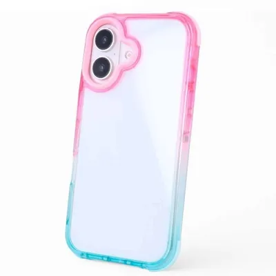 Verstärkte Bumper-Hülle mit Farbverlauf, flexibles Silikon für iPhone 16 Plus