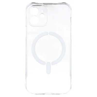 Verstärkte Antiyellow Schutzhülle Transparent MagSafe kompatibel für iPhone 12