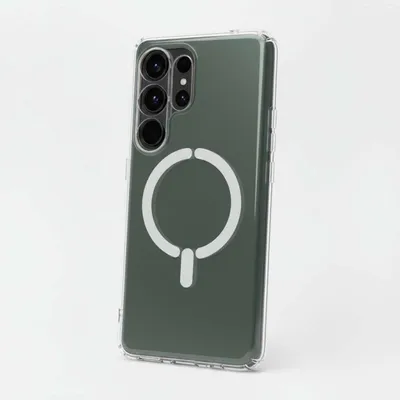 Funda für Smartphone verstärkt Antiyellow MagSafe transparent für Samsung Galaxy S25 Ultra