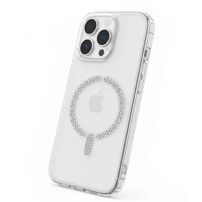 Antiyellow Hülle Kompatibel mit MagSafe Glitzer Silikon Verstärkt für iPhone 14 Pro