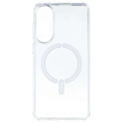 Funda Smartphone transparente mit Logo MagSafe-kompatibel für Samsung Galaxy S25 Edge