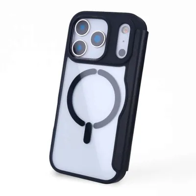 Funda für Smartphone Book kompatibel mit MagSafe mit Fenster für iPhone 17 Pro