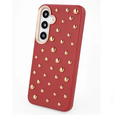 Stoßfeste Nietenhülle Rot Silikon für Samsung Galaxy A26 5G