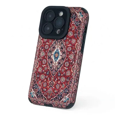Mandala Huelle Rauten Rot elegantes Design und Schutz fuer iPhone 16 Pro Max