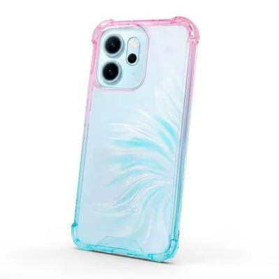 Bumper Hülle Verstärkt Farbverlauf Flexibles Silikon Stoßfest für Oppo Reno 14f