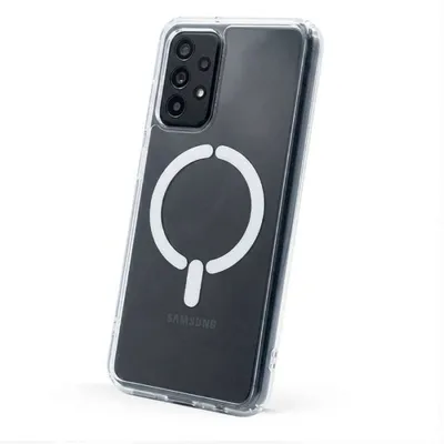 Transparente Hülle mit Logo MagSafe-kompatibel für Samsung Galaxy A52 4G