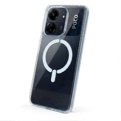 Funda für Smartphone Transparent Logo MagSafe-kompatibel für Xiaomi Poco C65