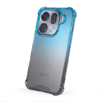 Bumper Hülle Verstärkt Gradient Silikon Transparent für Oppo Find X9 Pro