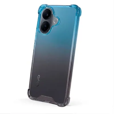 Stoßfeste Bumper-Hülle mit Farbverlauf, flexibles Silikon für Vivo V60 Lite