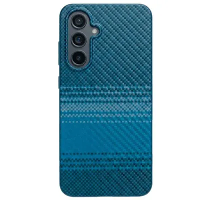 Smartphone-Hülle Carbonfaser Dunkelblau Stoßfest für Samsung Galaxy S24 FE