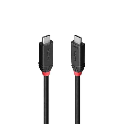 USB4 Gen 3x2 Kabel 2 m USB-C zu USB-C 40 Gbit/s Schwarz Lindy 37002