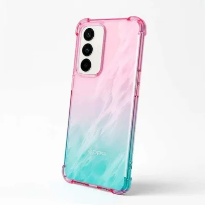 Bumper Hülle Verstärkt Farbverlauf Flexible Silikon Schutz für Oppo A5m