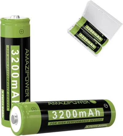 LA CUTE 3200mAh NiMH Akku 3,7V Wiederaufladbar, LED-Stirnlampen Vape Akku 18650 Akku Li-Ion 18650 3200 mAh (3,7 V, 2 St), Hohe Kapazität, Mehrfachschutz, langlebig, umweltfreundlich
