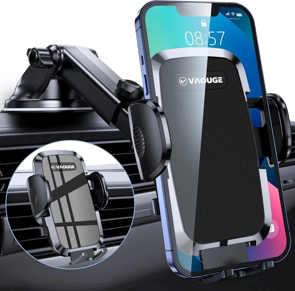 LA CUTE Handy-Halterung Auto 3-in-1 Handyhalterung Auto Saugnapf Lüftung 360° für Smartphone, (bis 7 Zoll, Auto-Handyhalterung 3-in-1 Set für Armaturenbrett & Lüftung, Universal Auto Handyhalterung mit Zubehör für alle Smartphones, 3-in-1 KFZ-Handyhalterung mit Saugnapf, Lüftung & 360° Drehung)