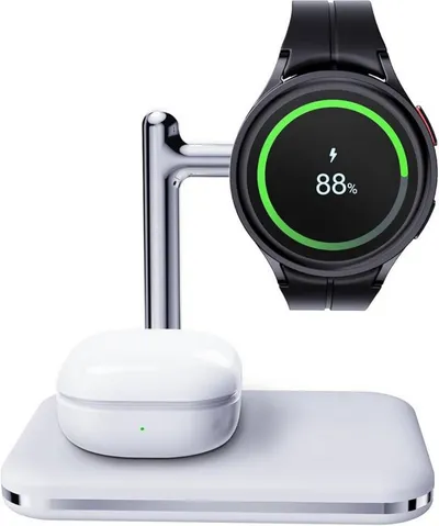 LA CUTE Ladestation Faltbar 2-in-1 Wireless Charger Samsung Watch Galaxy Buds Wireless Charger (1000,00 mA, Ladestation für Samsung Watch und Galaxy Buds, 2-in-1 Ladestation mit USB-C-Kabel, Benutzerhandbuch)