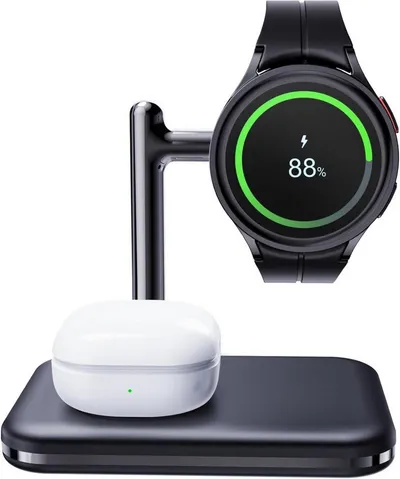 LA CUTE Ladestation Faltbar 2-in-1 Wireless Charger Samsung Watch Galaxy Buds Wireless Charger (1000,00 mA, Ladestation für Samsung Watch und Galaxy Buds, 2-in-1 Ladestation mit USB-C-Kabel, Benutzerhandbuch)